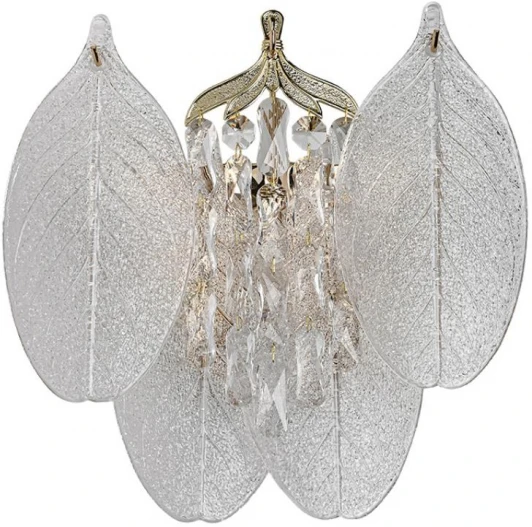 5049/3W Бра Odeon Light Tears 5049/3W золото/прозрачный/металл/хрусталь/стекло E14 3*40W (220V, подвески, лепестки)