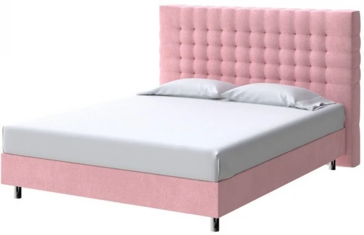 2017515 PROxSON Кровать Tallinn Boxspring Standart (Ткань: Велюр Casa Жемчужно-розовый) 80x200