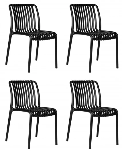 LMZL-PP776-N_P-B-03 Набор 4 шт стул обеденный DOBRIN WALTER (черный)