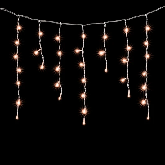 PIL150-10-2EWW Гирлянда Бахрома 3,1 x 0,5 м Экстра Тепло-Белая 220В, 150 LED, Провод Прозрачный ПВХ, IP54