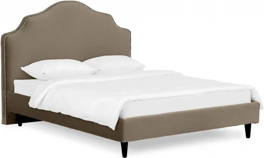 652882 Кровать Queen II Victoria L 1600 ОГОГО (арт.652882), (Ткань/Светло-коричневый)