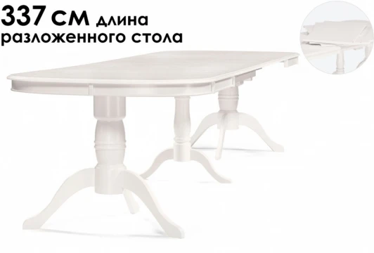 15802 Деревянный стол Louvre 160 (Louvre 160(337)х106х76 butter white) Woodville арт.15802