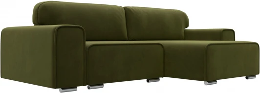121920 Диван угловой Лига-029 правый угол (Зеленый/Микровельвет) Лига Диванов арт.121920