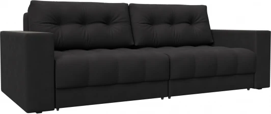 128410 Диван прямой с декором Лига-049 НПБ Лига Диванов (Замша) арт.128410