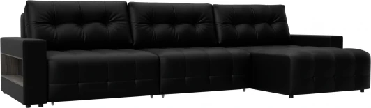 128966 Диван угловой с полками Лига-053 НПБ Лонг Лига Диванов (Экокожа) арт.128966