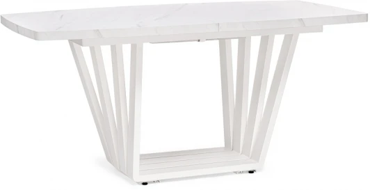 551077 Стол на тумбе Woodville Эудес мрамор леванто белый / белый 551077