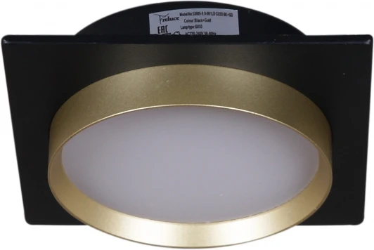 53005-9.0-001LD GX53 BK+GD Встраиваемый точечный светильник Reluce 53005-9.0-001LD GX53 BK+GD (220V)