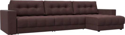 128511 Диван угловой с декором Лига-049 НПБ Лонг Лига Диванов (Замша) арт.128511