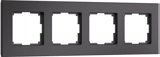 W0043108 Рамка на 4 поста (черный, стекло soft-touch) Werkel W0043108 (a064575)