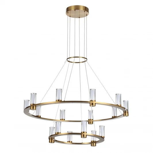 7144/110L Подвесная люстра Odeon Light Defance 7144/110L античная бронза/акрил/металл IP20 LED 93W 5960Лм 3000K 180° 220V