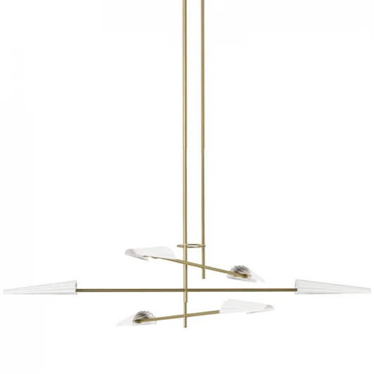 C1306/6 Aged Gold / Textured Matt White Потолочная люстра на штанге Aromas del Campo Bion C1306/6 Aged Gold / Textured Matt White