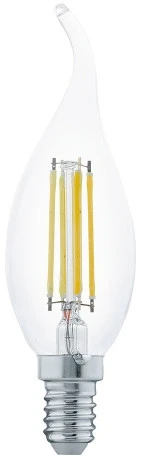 11497 Лампочка светодиодная филаментная E14 4W 220V 350 lm 2700K белое теплое свечение Eglo Lm_led_e14 11497