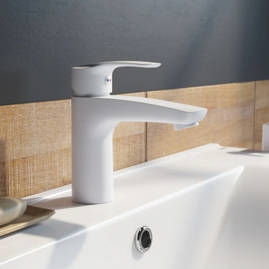 RAYWT00i01 Смеситель IDDIS Ray RAYWT00i01 для раковины, белый