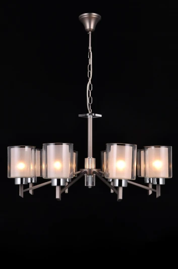 DOUBLE 81049-8C  ANTIQUE SILVER Подвесная люстра Natali Kovaltseva DOUBLE 81049-8C ANTIQUE SILVER