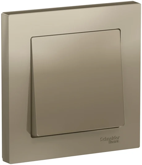 ATN000512 Выключатель встраиваемый одноклавишный (шампань) Systeme Electric AtlasDesign ATN000512