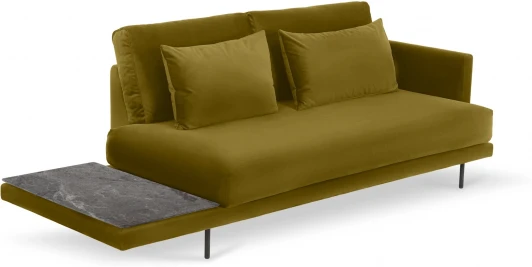 809982 Кушетка Ricadi ОГОГО (арт.809982), (Ткань/Горчичный)