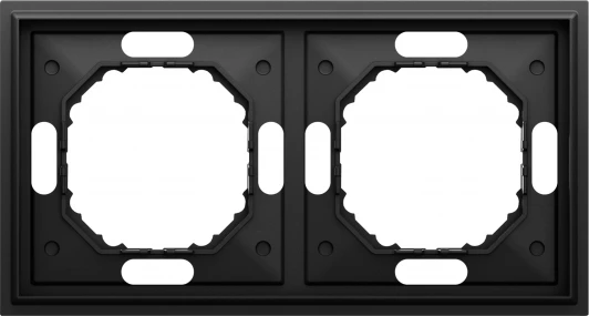 DS21257 Рамка 2-я, черный графит Donel S08 DS21257