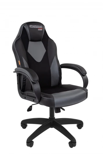 CHAIRMAN ДРАЙВ (GAME) 17 Кресло Chairman game 17 Россия экокожа черный/серый 7213493