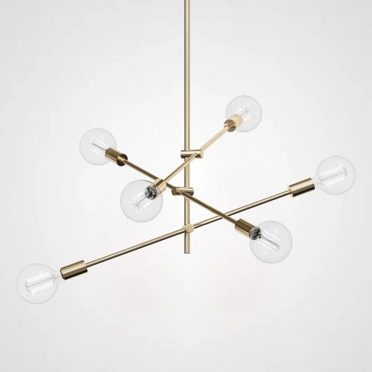 83642-22 Потолочная люстра на штанге Lf Studio Cliff Pendant 6 Bronze By ImperiumLoft 83642-22 (220V)