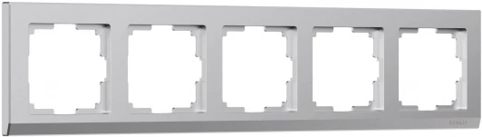 W0051865 Рамка на 5 постов (серебряный матовый) Werkel W0051865 (a063457)