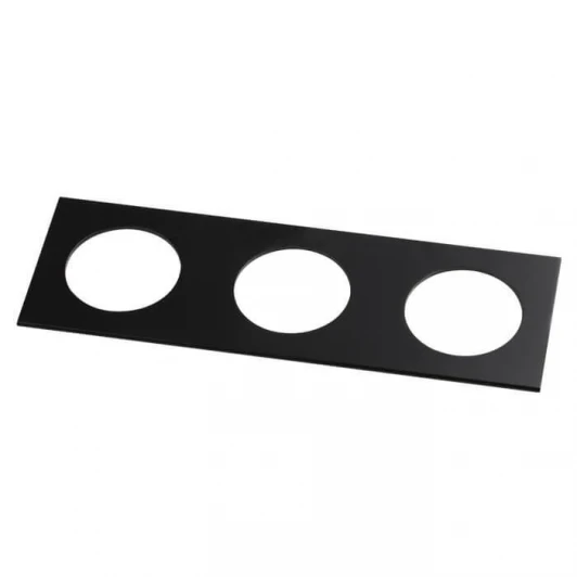 357599 Рамка для трех встраиваемых светильников Novotech Metis, прямоугольник, черный