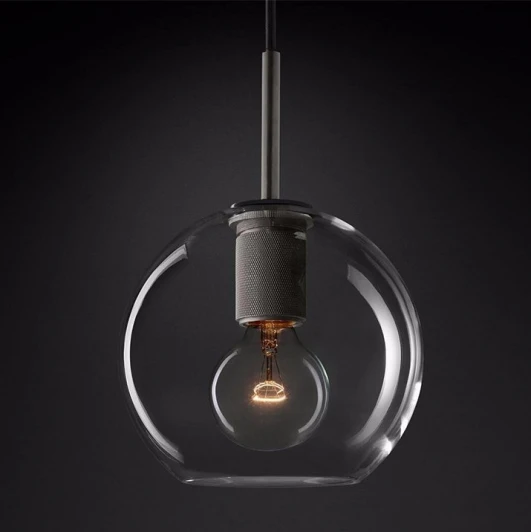 40.2334 Подвесной светильник Rh Utilitaire Globe Pendant Black ImperiumLoft 40,2334 (123651-22) (220V, на проводе, шар)
