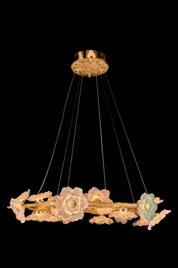 FL1098-24P Подвесная люстра светодиодная Fluorite Sauvage FL1098-24P с цветами