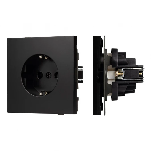 054079 Механизм электрической розетки SCT-TENDO-MEU1-PL-BK (230V, 16A) (Arlight, Черный) 054079