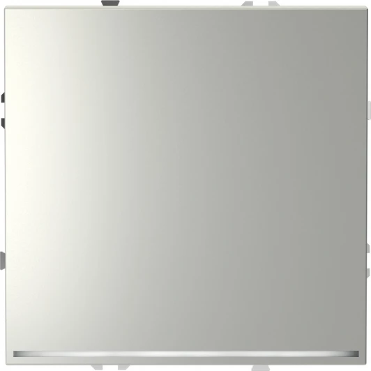 VLS010205 Выключатель одноклавишный с подсветкой (сталь) Voltum S70 VLS010205
