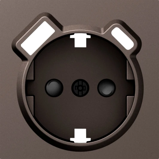 DE22953 Накладка для розетки Schuko с зарядным устройством USB A+C, со шторками 16A 250В, мокко Donel A07 DE22953