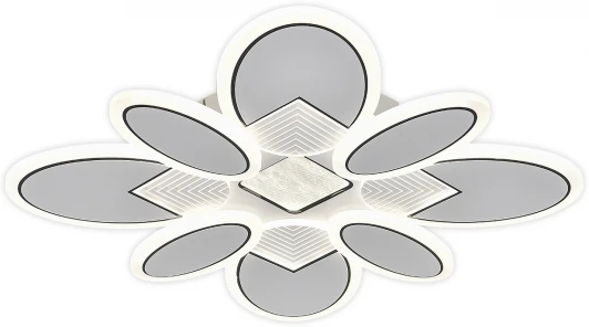 10210/8LED Потолочная люстра светодиодная Escada Dune 85Вт, с ПДУ металл/акрил, белый/чёрный (регулировка яркости, 220V)