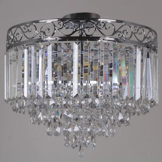 90183-0.3-10 CR Потолочная люстра хрустальная на штанге Reluce 90183-0.3-10 CR (220V)