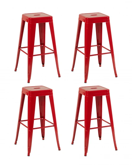 УТ000042399 Стул барный TOLIX красный глянцевый KD 4 шт. Stool Group УТ000042399