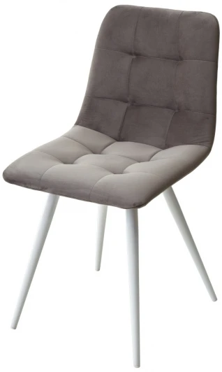 461MC04059 Стул CHILLI-Q графит #14, велюр / белый каркас