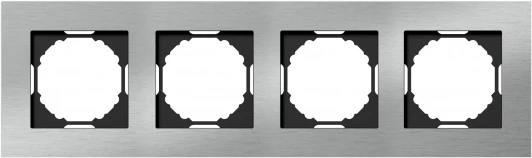 DEN214SA Рамка 4-я, Natural серебристый алюминий Donel A07 DEN214SA