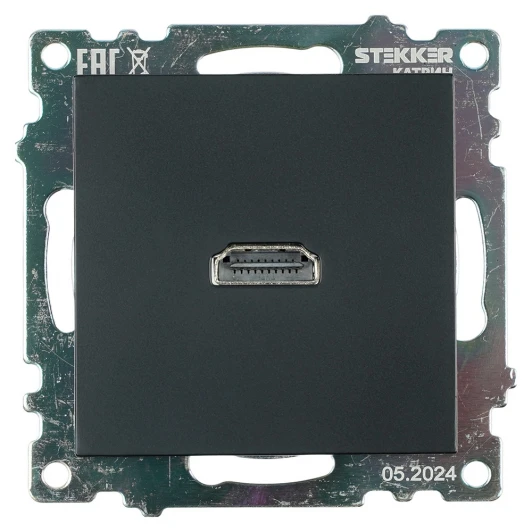 50062 Розетка HDMI (черный) Stekker Катрин 50062