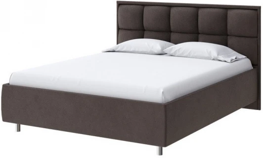 1928132 PROxSON Кровать Chessy без основания (Ткань: Велюр Monopoly Горячий шоколад (237)) 90x190