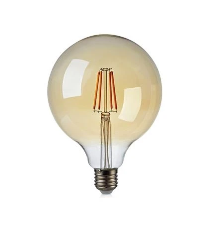 106724 Ретро лампочка накаливания Эдисона шар прозрачная E27 3W 220V желтое свечение MarkSlojd Filament 106724
