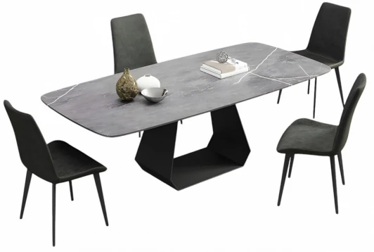 HSBI_HTD0060_grey Стол обеденный Echo Haven Hesby (Металл/Серый) арт.HSBI_HTD0060_grey