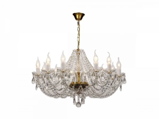 1736-12P Подвесная люстра Favourite Simone 1736-12P (220V, хрусталь, на цепи, подсвечник, свеча)