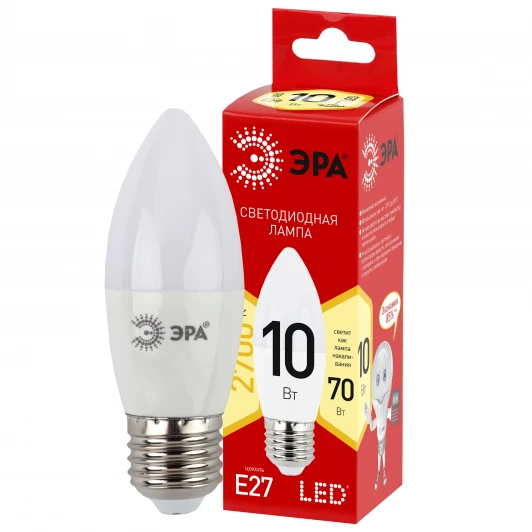 LED B35-10W-827-E27 R Лампочка светодиодная E27 10W ЭРА LED B35-10W-827-E27 R
