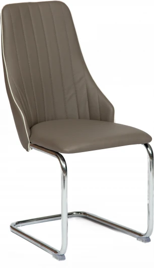 19711 Стул FRATELLI ( mod.8415 ) / 1 шт. в упаковке Tetchair (Металл,Экокожа,хром/Коричневый) арт. 19711