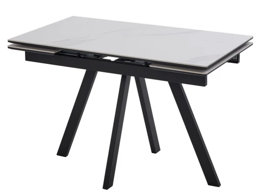 480M06089 Стол НЕО-2 115 цвет MATTE БЕЛЫЙ МРАМОР, керамика / Черный каркас M-City 64713