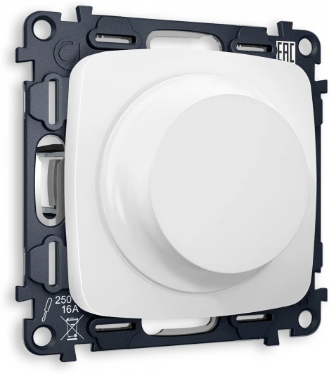 MO125510 Комплект механизма Ambrella Volt светорегулятора универсального поворотно-нажимного OMEGA MO125510 Белый матовый 25-600W/LED 5-300W QUANT