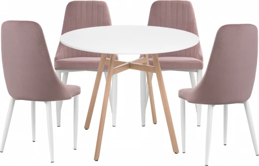 579115 Стол кухонный Woodville Ада white / light purple