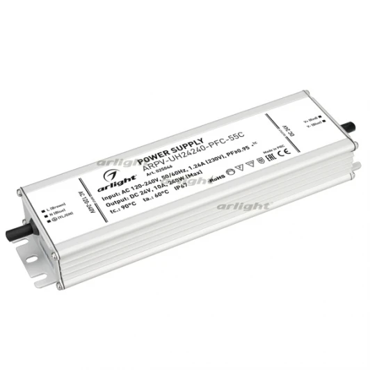 025046 Блок питания ARPV-UH24240-PFC-55C (24V, 10.0A, 240W) (IP67 Металл) 025046 Arlight ARPV