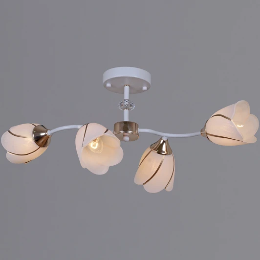 35360-0.3-04 WH+FG Потолочная люстра на штанге Reluce 35360-0.3-04 WH+FG