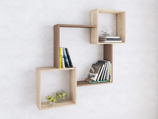 00-00003582 Полка ТЭКС навесная ПН-2, ясень шимо/дуб сонома