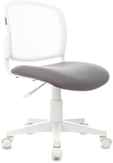 CH-W296NX/NEO-GREY Кресло детское CH-W296NX белый TW-15 сиденье серый Neo Grey сетка/ткань крестов. пластик Бюрократ CH CH-W296NX/NEO-GREY