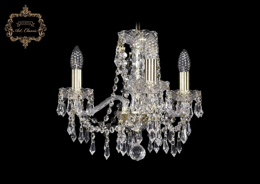 11.23.3.141.Gd.Dr Подвесная люстра Art Classic 11.23 11.23.3.141.Gd.Dr (220V, хрусталь, на цепи, подсвечник, свеча)